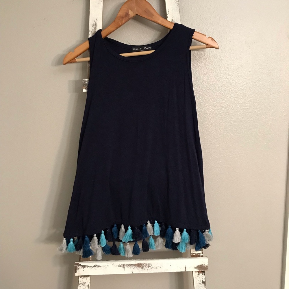 Navy tank with tassels